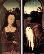 Hans Memling Diptych with the Allegory of True Love oil painting artist